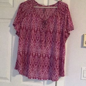 George pink boho tee shirt